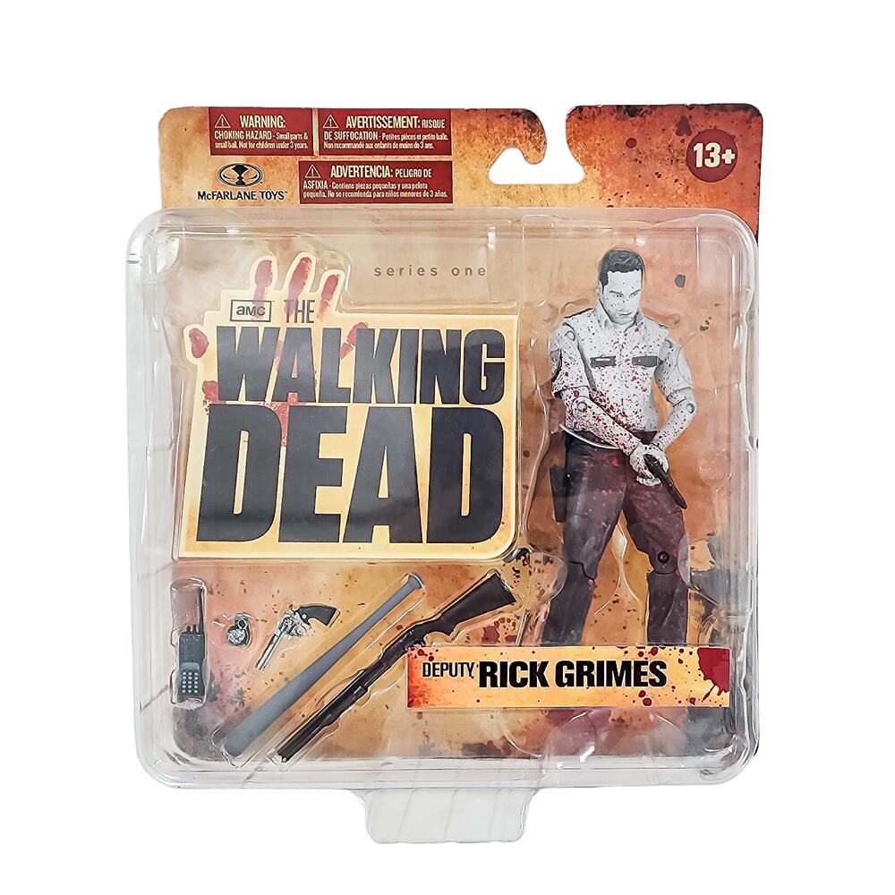 Walking Dead Rick Grimes Series 1 Exclusive Figure Bloody Deputy McFarlane Toys